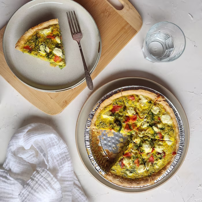 Broccoli and Smoked Salmon Quiche