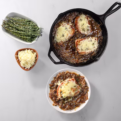 French Onion Soup Pork Chops