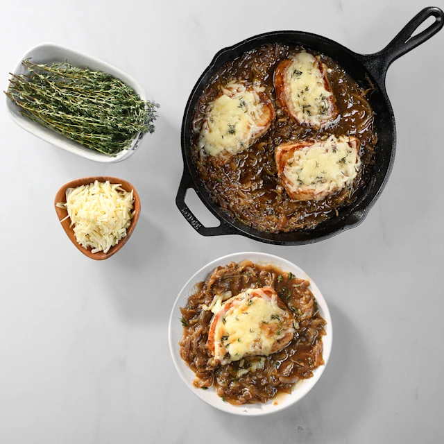 French Onion Soup Pork Chops