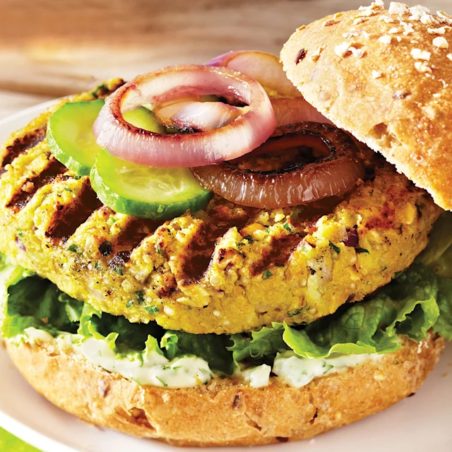 Image Recipe Lemon Chickpea Quinoa Burger