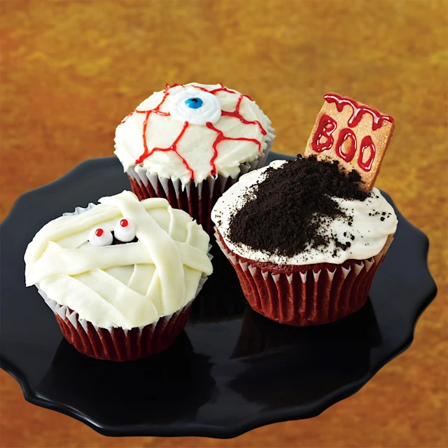 Images Recipe Red Velvet Halloween Cupcakes