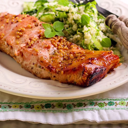 plated salmon