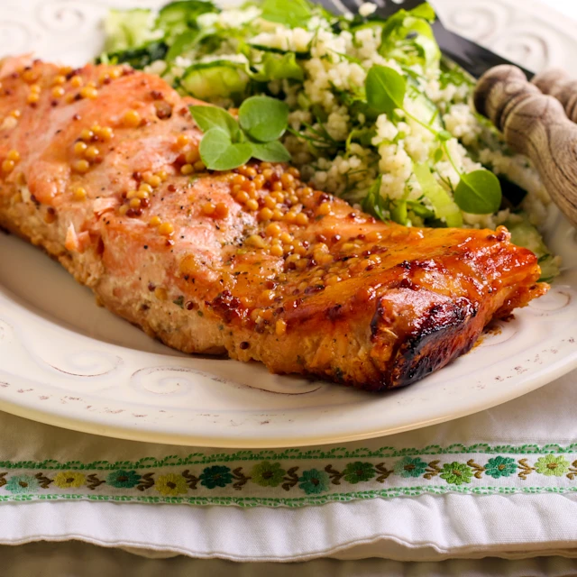 plated salmon
