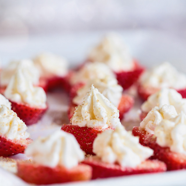 platter of Deviled Strawberries