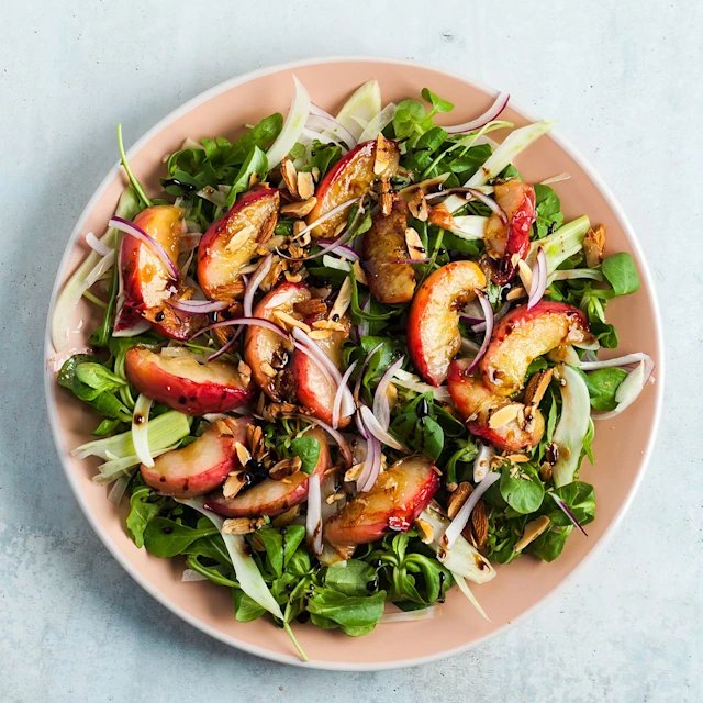 Recipe Image Stone Fruit Caprese Salad