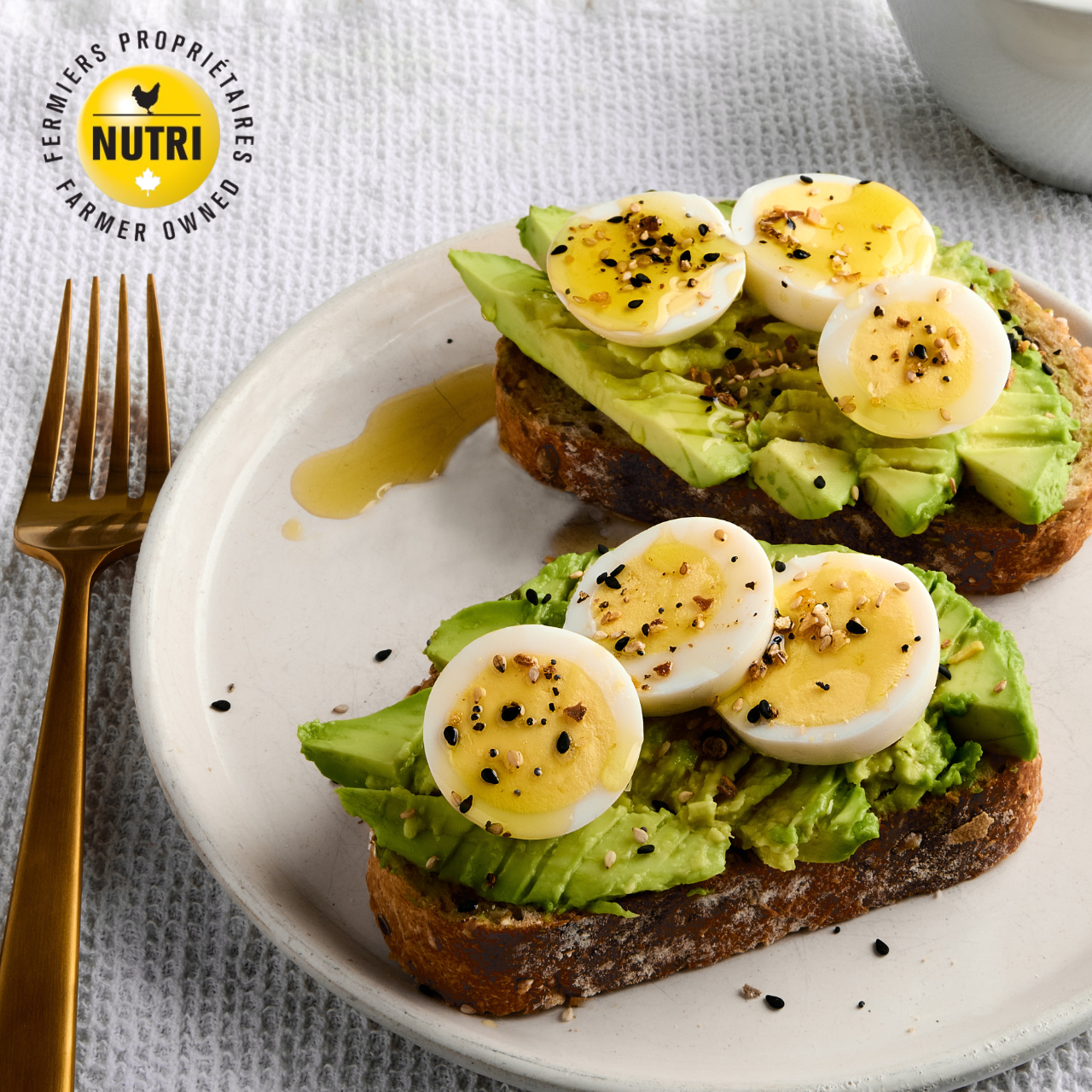 Avocado toast with Pickled Eggs