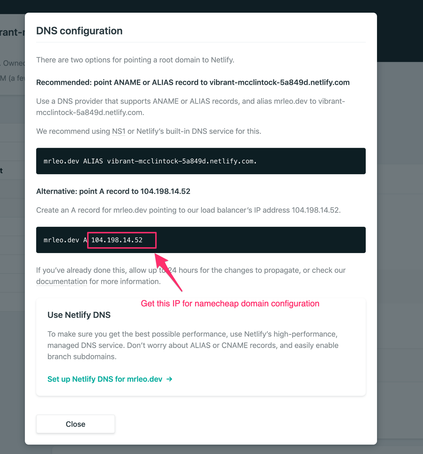 Optain IP address
