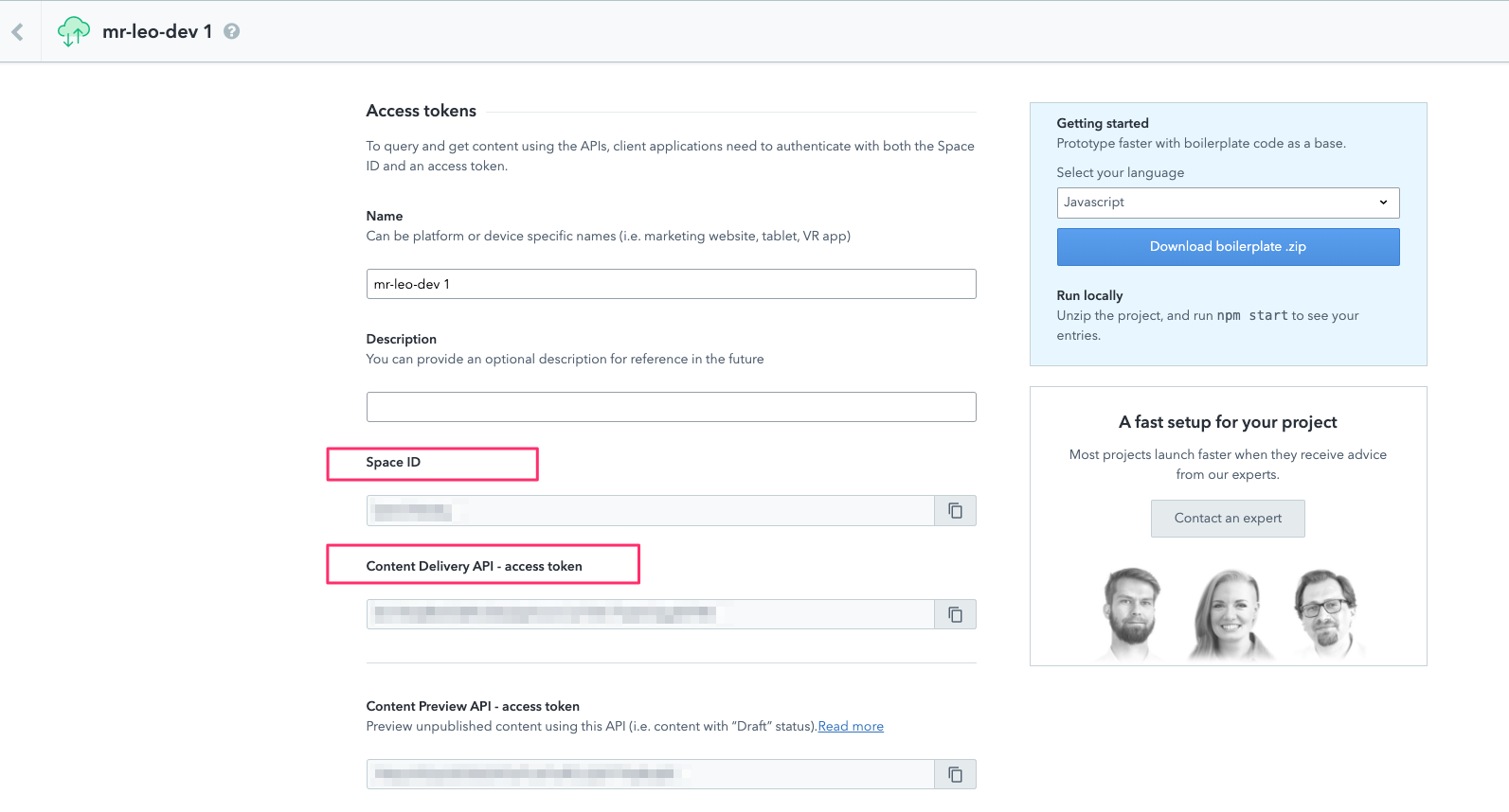 Generate API keys successfully