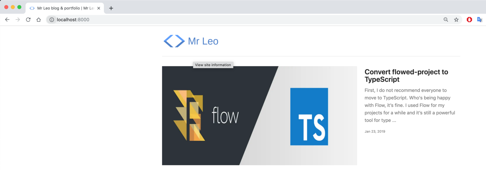 Home page title