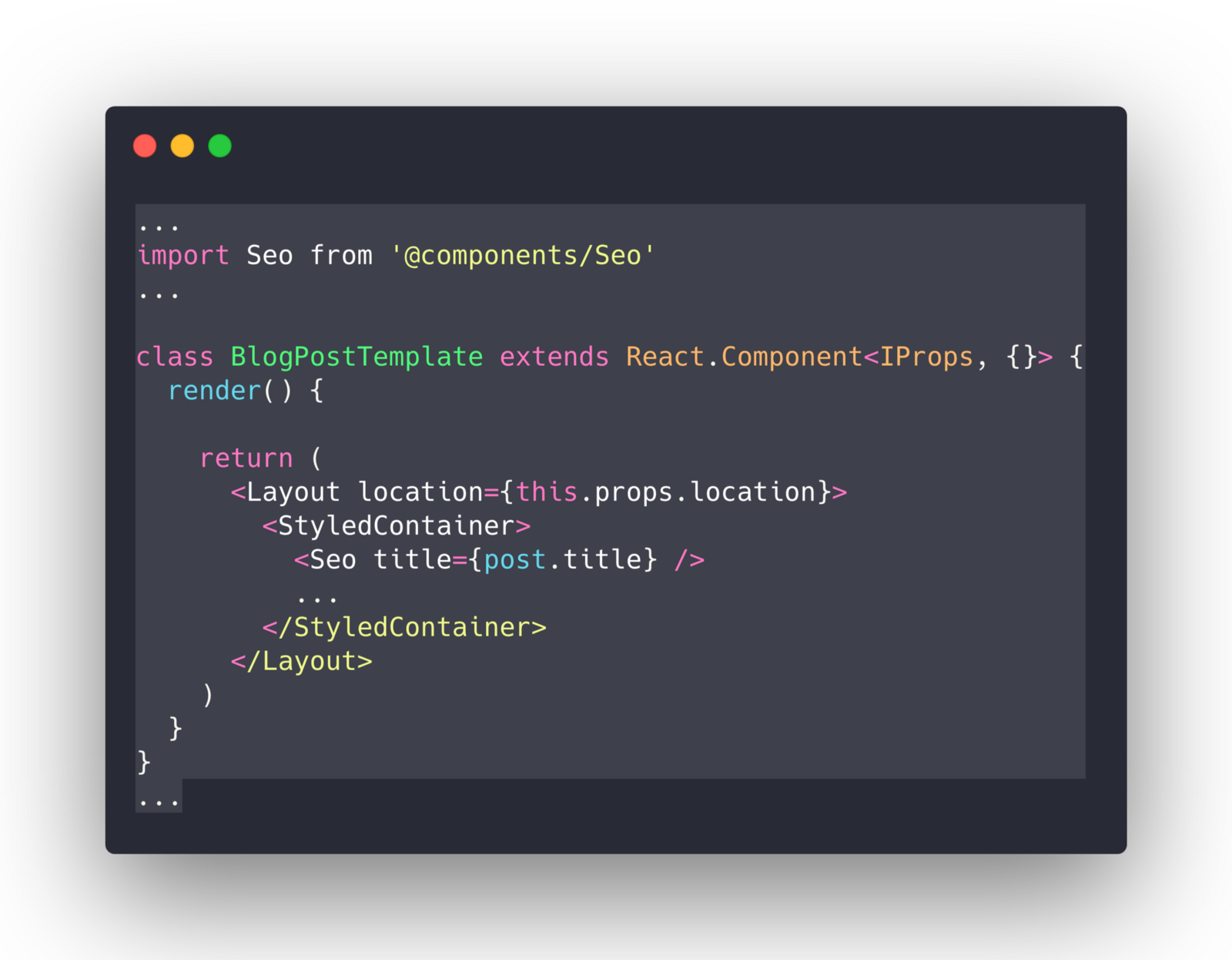 blog post template