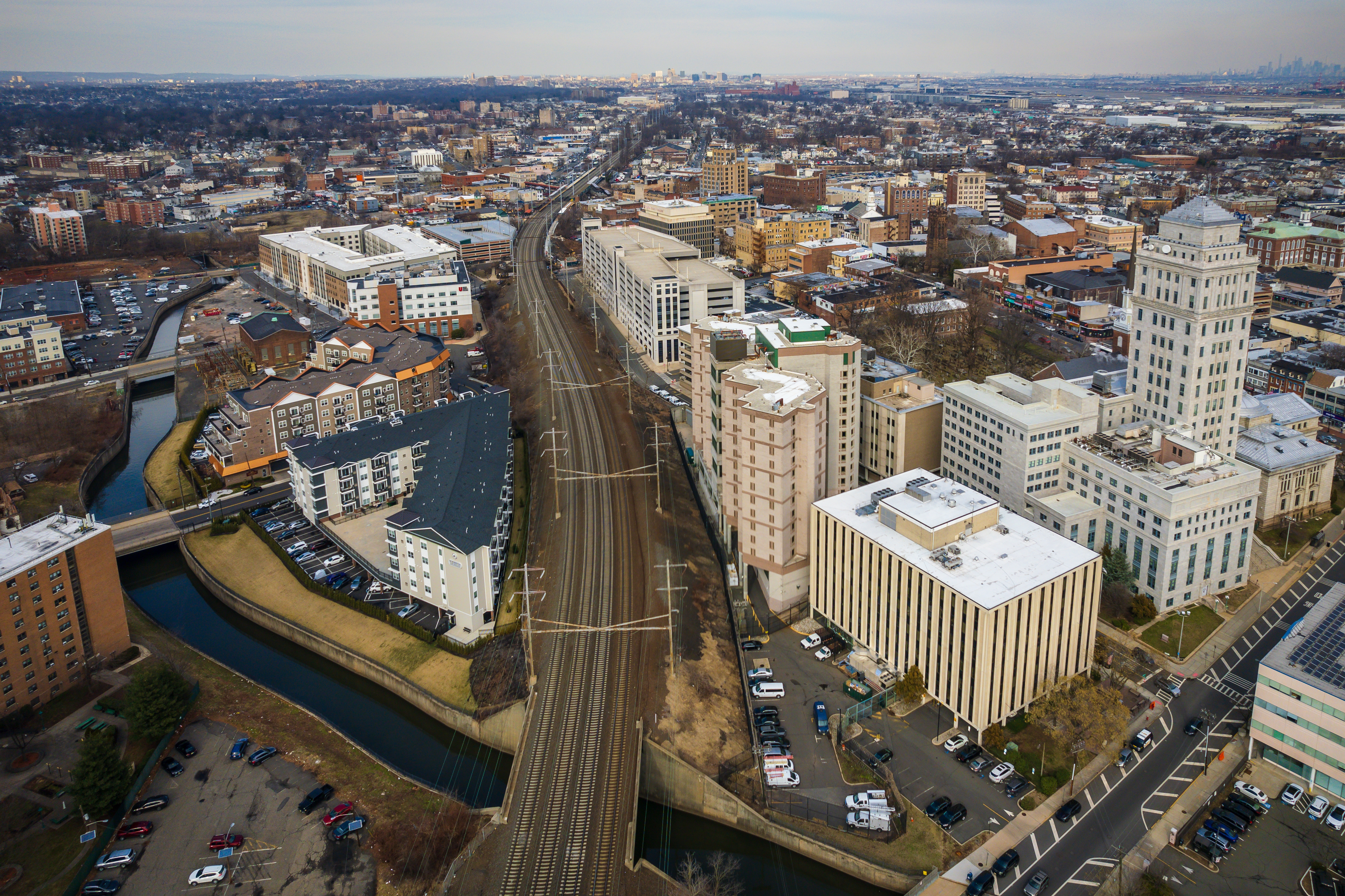 Aerial view of Elizabeth, NJ