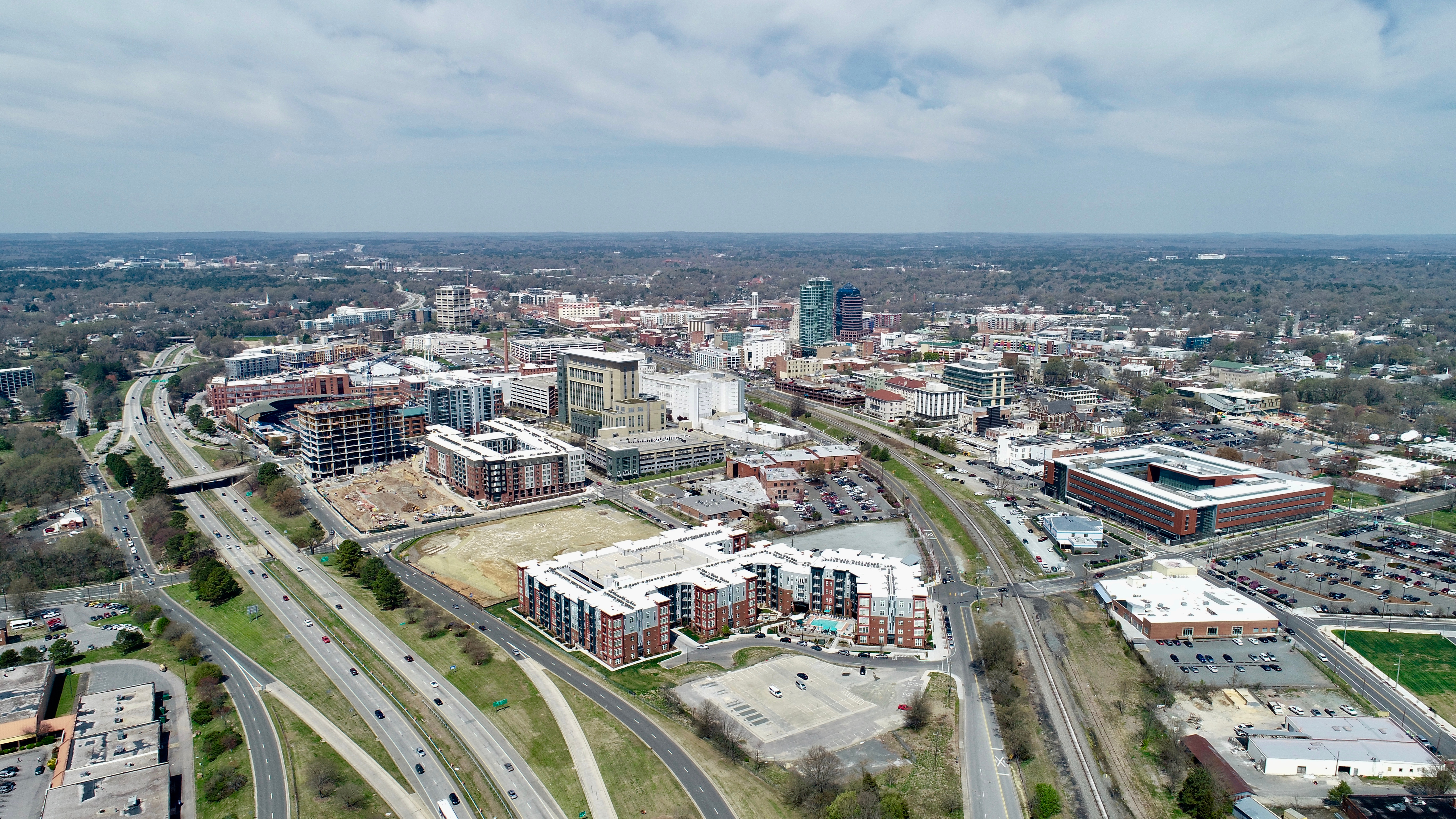 Aerial view of Durham, TX
