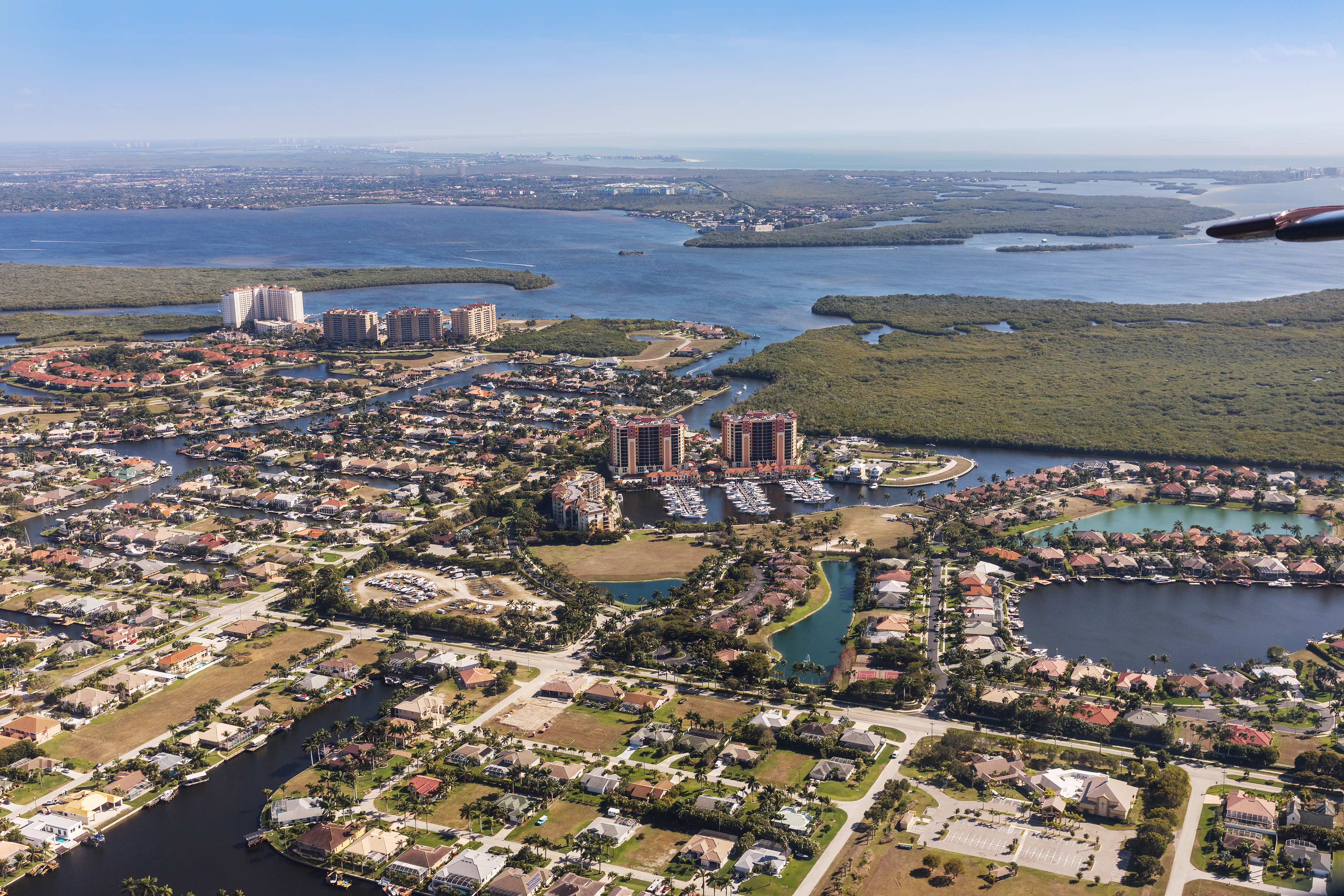 Aerial view of Cape Coral, FL