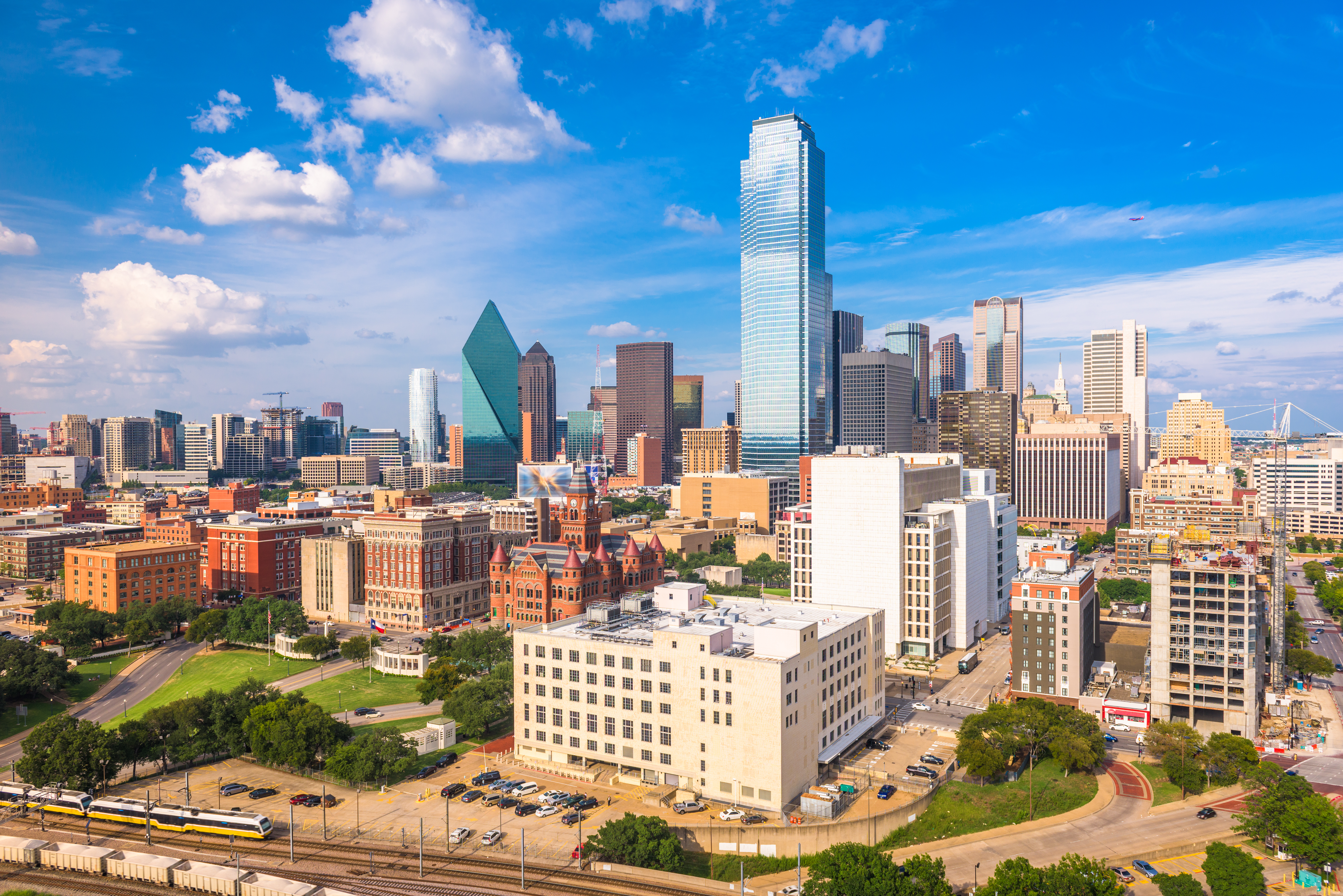 Skyline view of downtown Dallas, TX