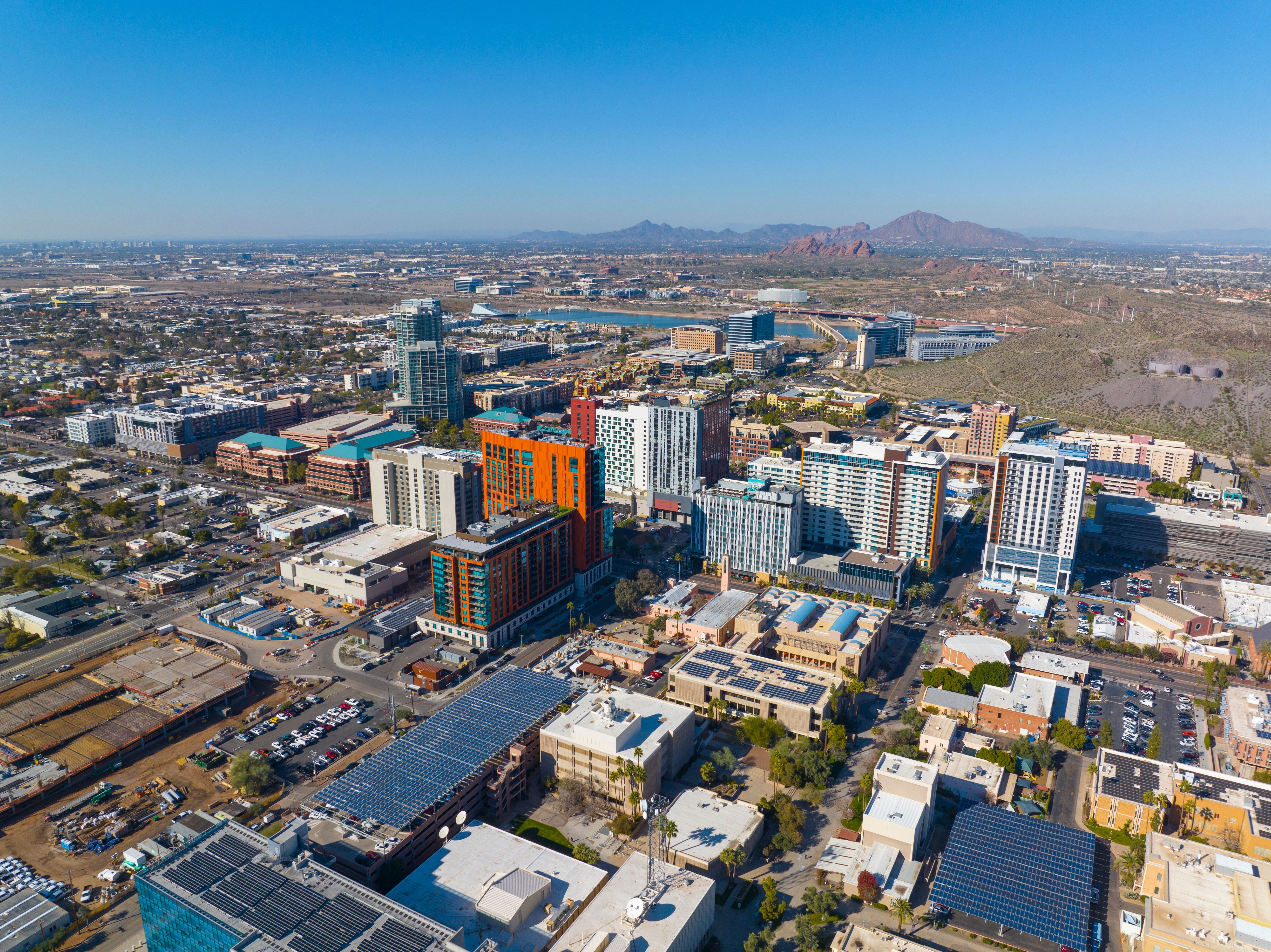 Aerial view of Tempe, AZ 