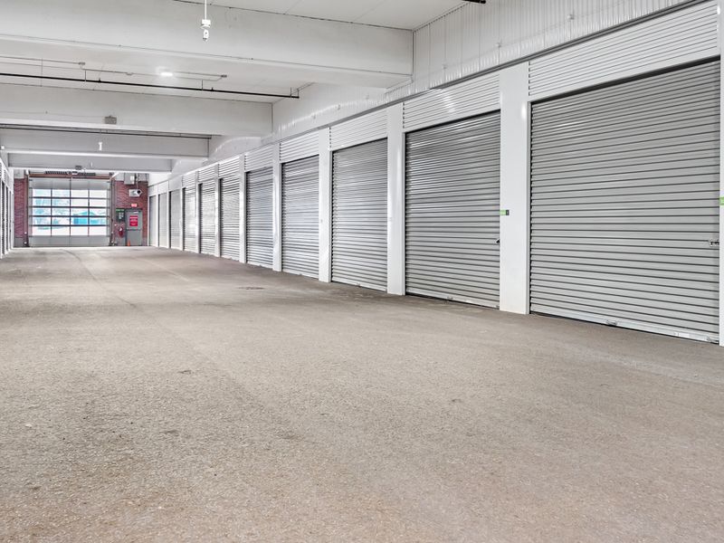 Indoor storage unit rows at 1455 South Barrington Road in Barrington, Illinois