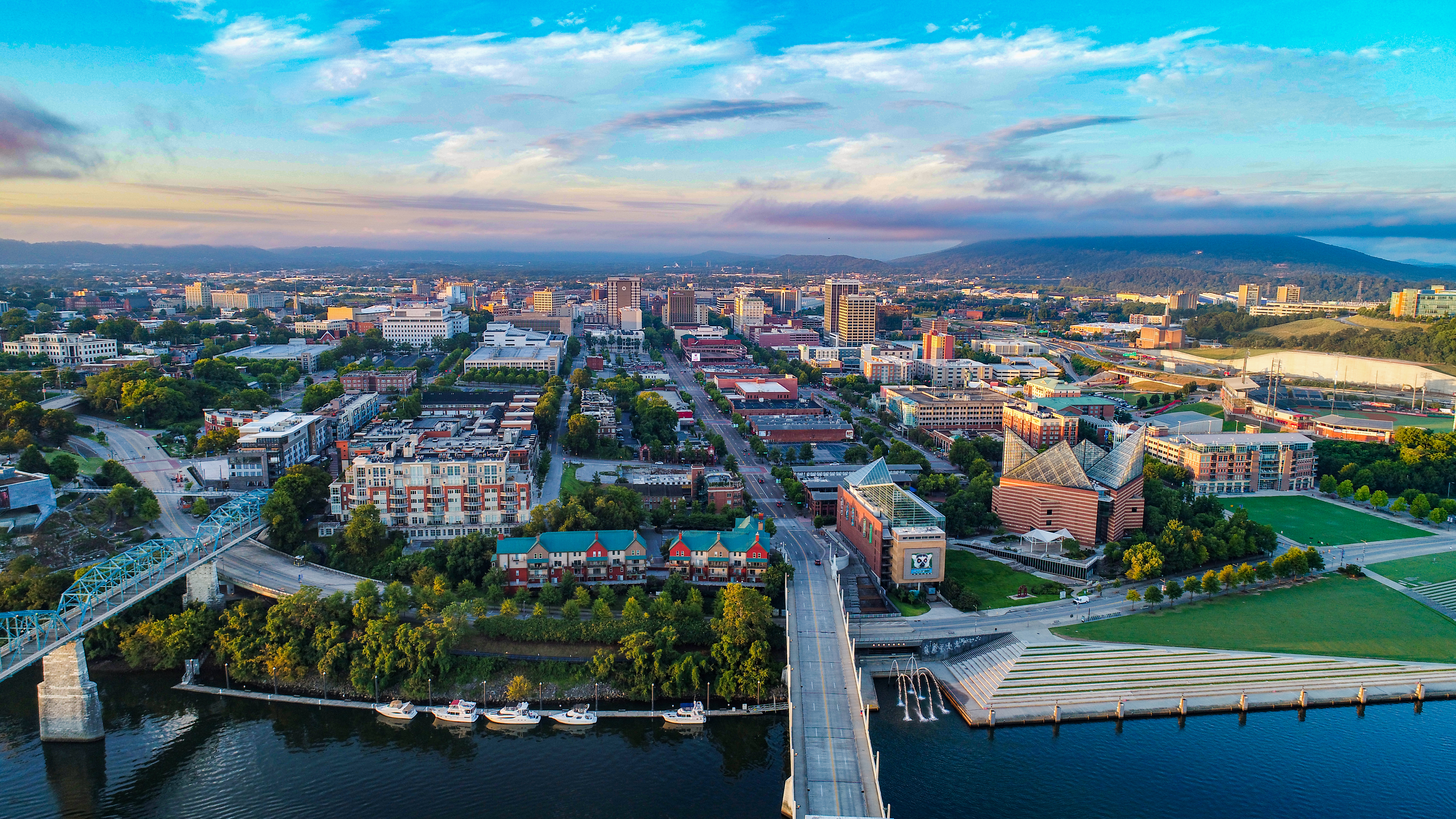 Aerial view of Chattanooga, TN