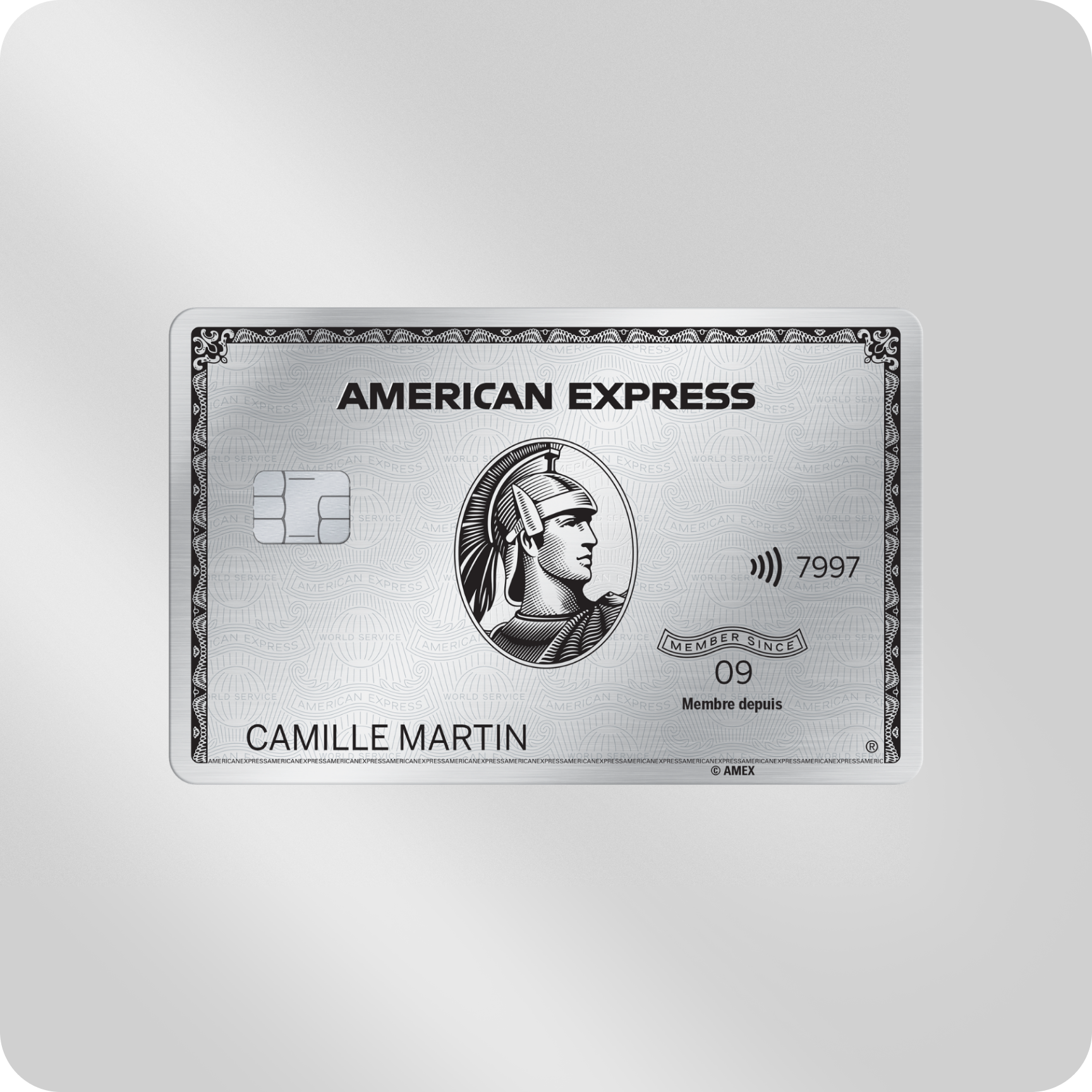 Carte Platinum Amex - Alternance visuelle