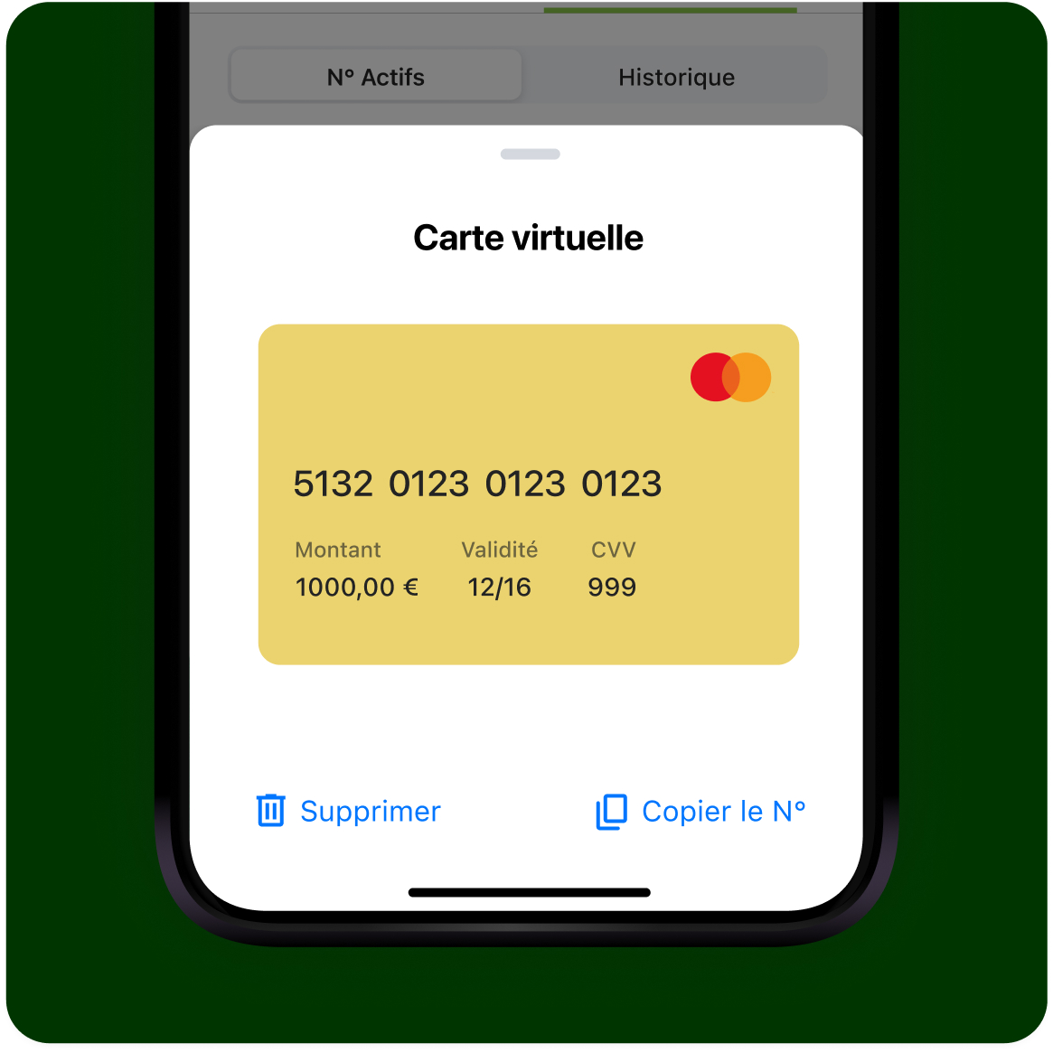 Carte virtuelle - écran