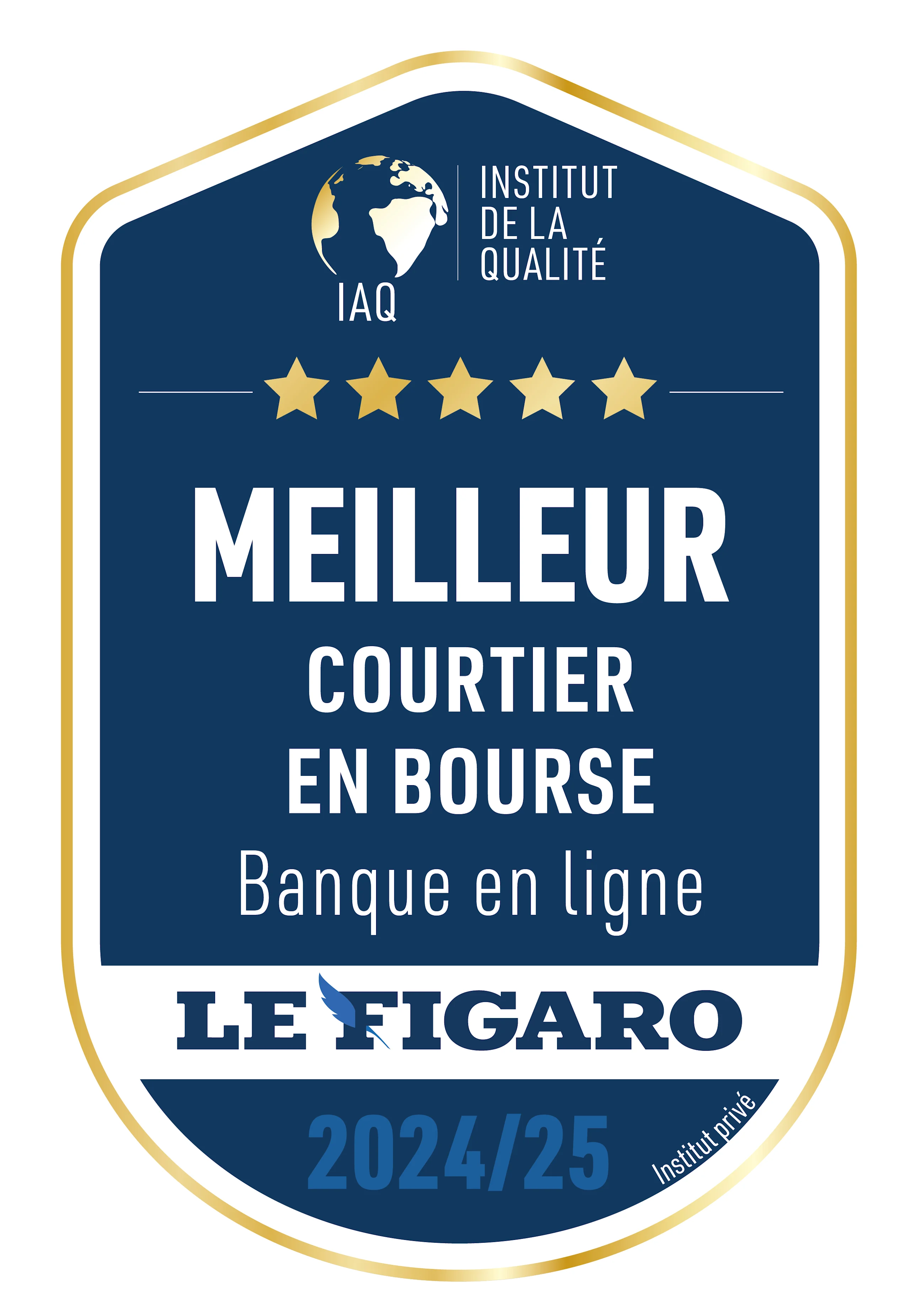 Logo Label Meilleur courtier en Bourse dans la catégorie Banque en ligne