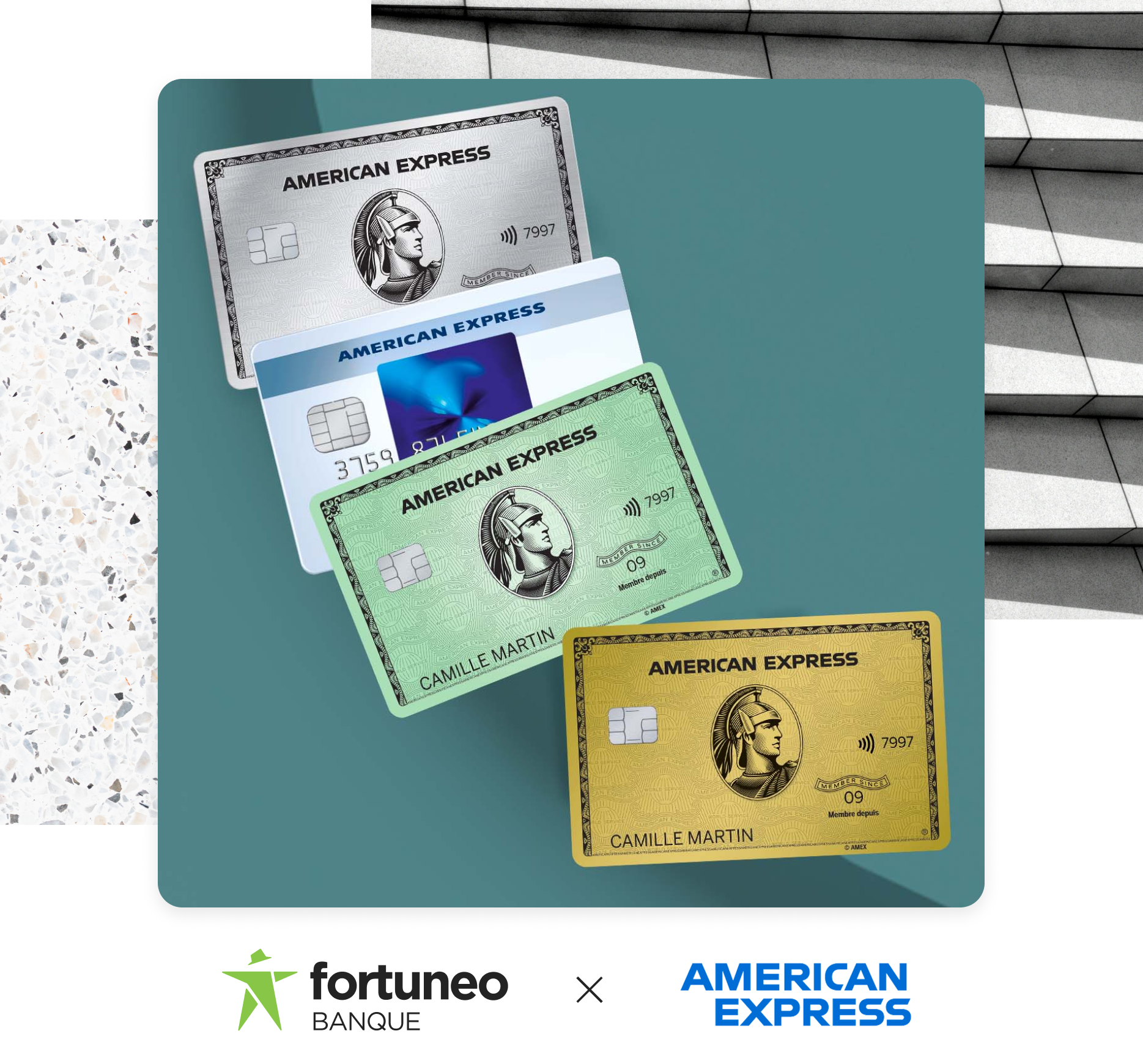 amex green gold hero 4 cartes