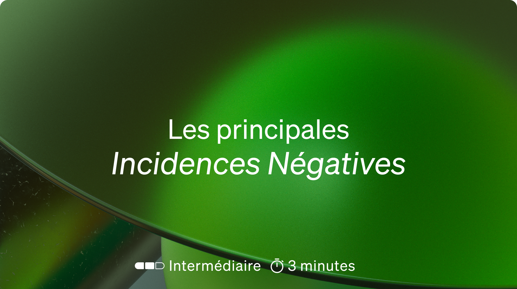 Miniature Incidences-négatives