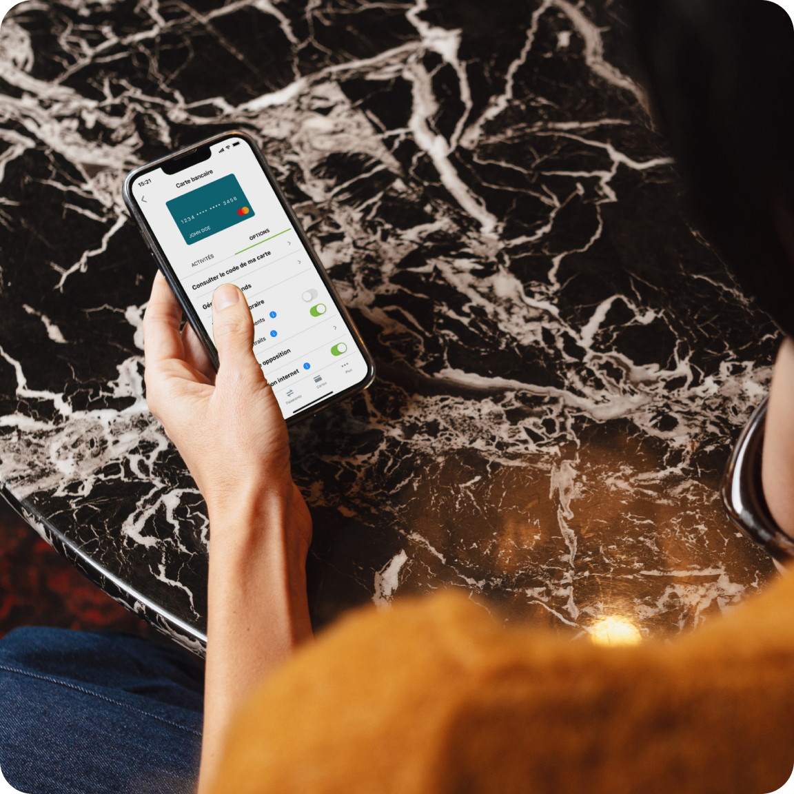 fosfo application téléphone marbre