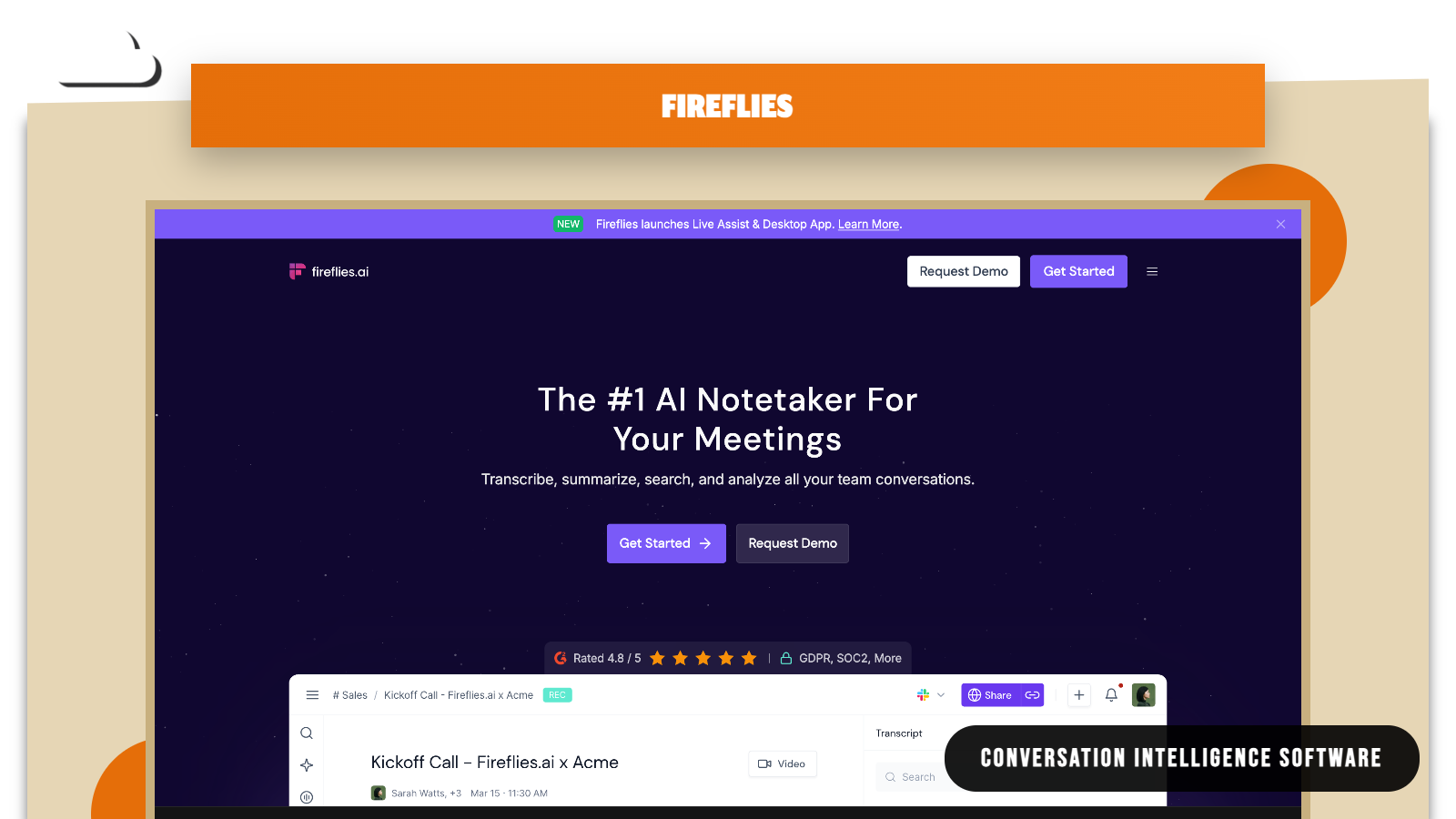 Fireflies - Conversation Intelligence Software | SaaS Tea