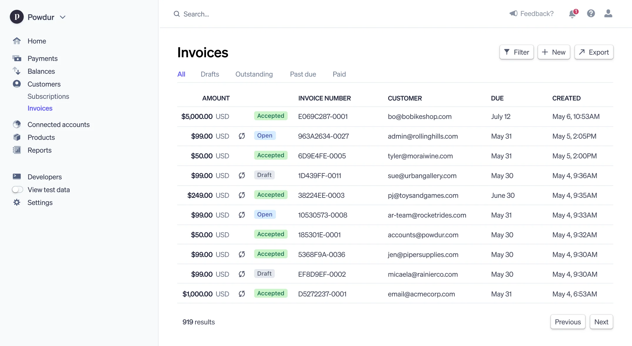 Stripe Invoicing