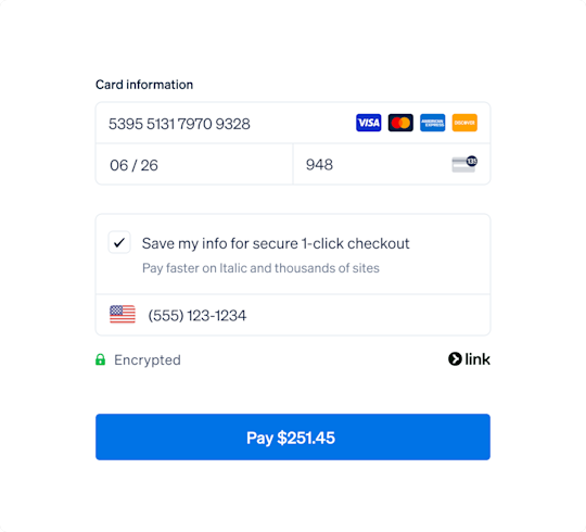 Link by Stripe: One-click payments