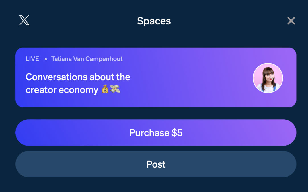 Build for the creator economy - Ticketed sales Image