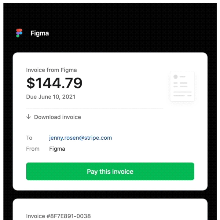 Stripe hosted online invoice