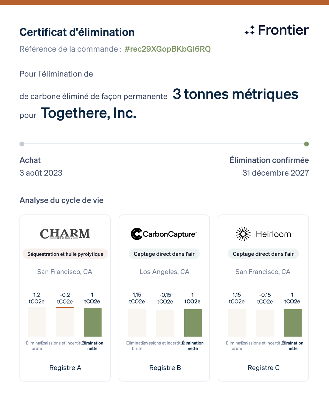 Stripe Climate Orders