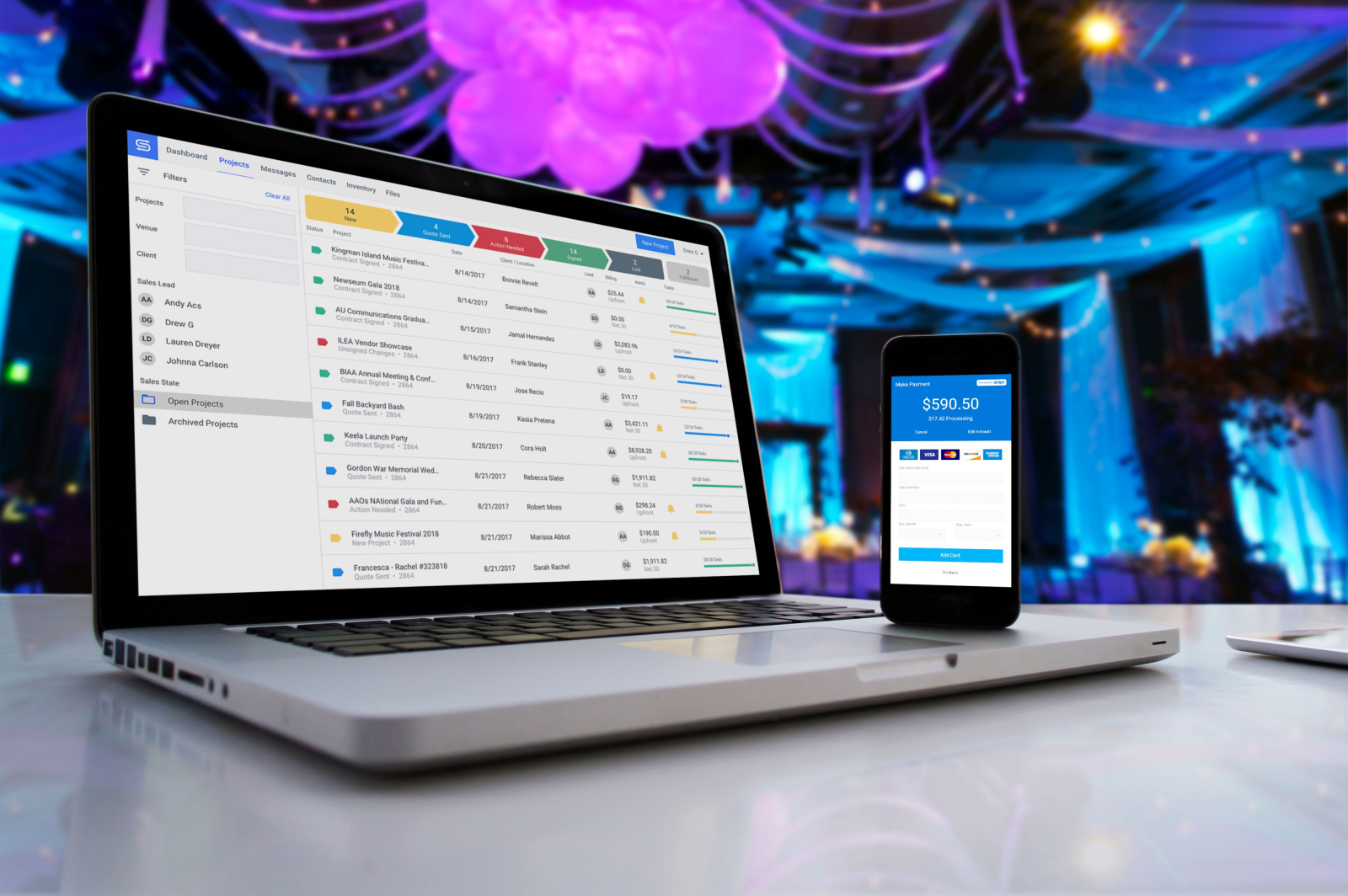 Goodshuffle Pro was designed by event professionals, for event professionals.