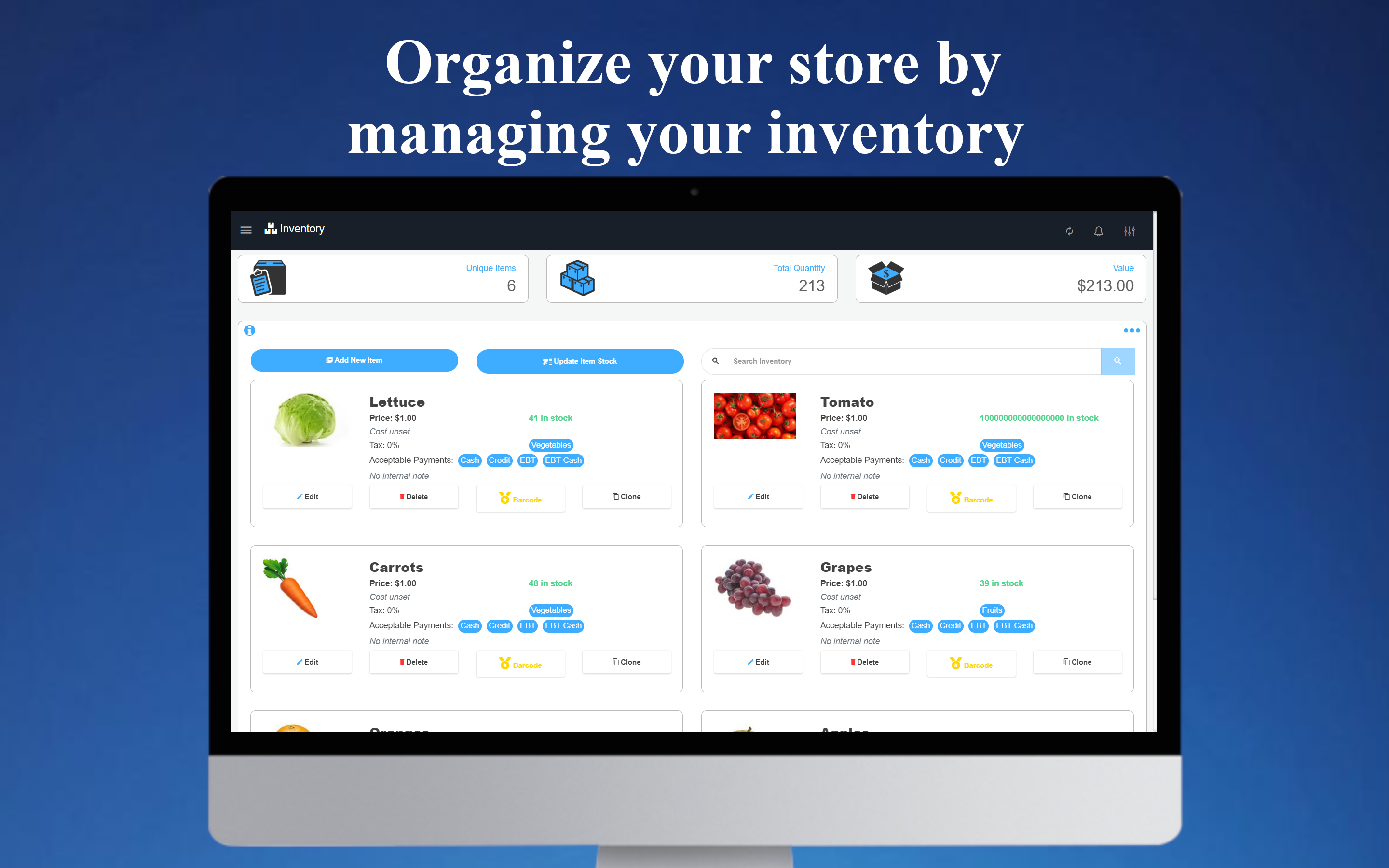 Easy inventory management with a smart image finder feature