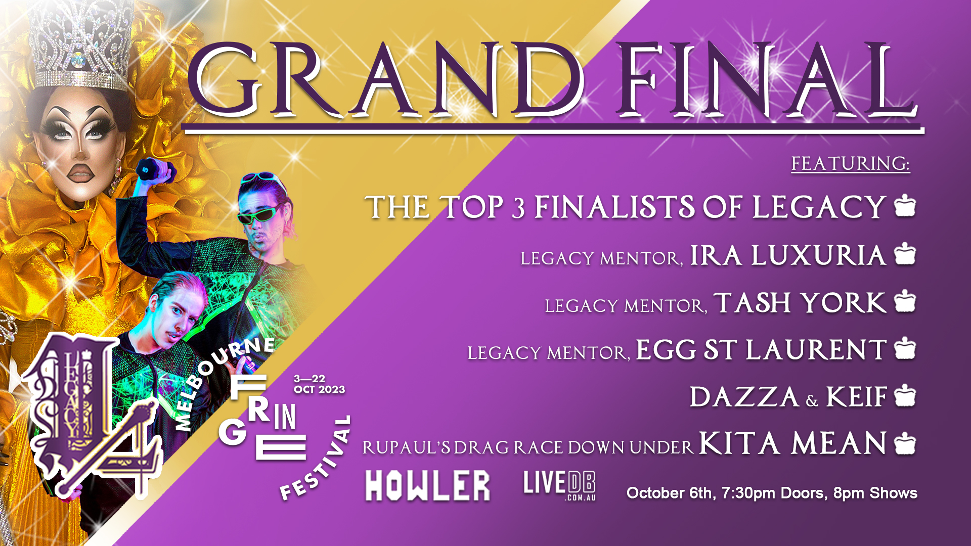 Poster for Legacy Drag Competition - Grand Final!