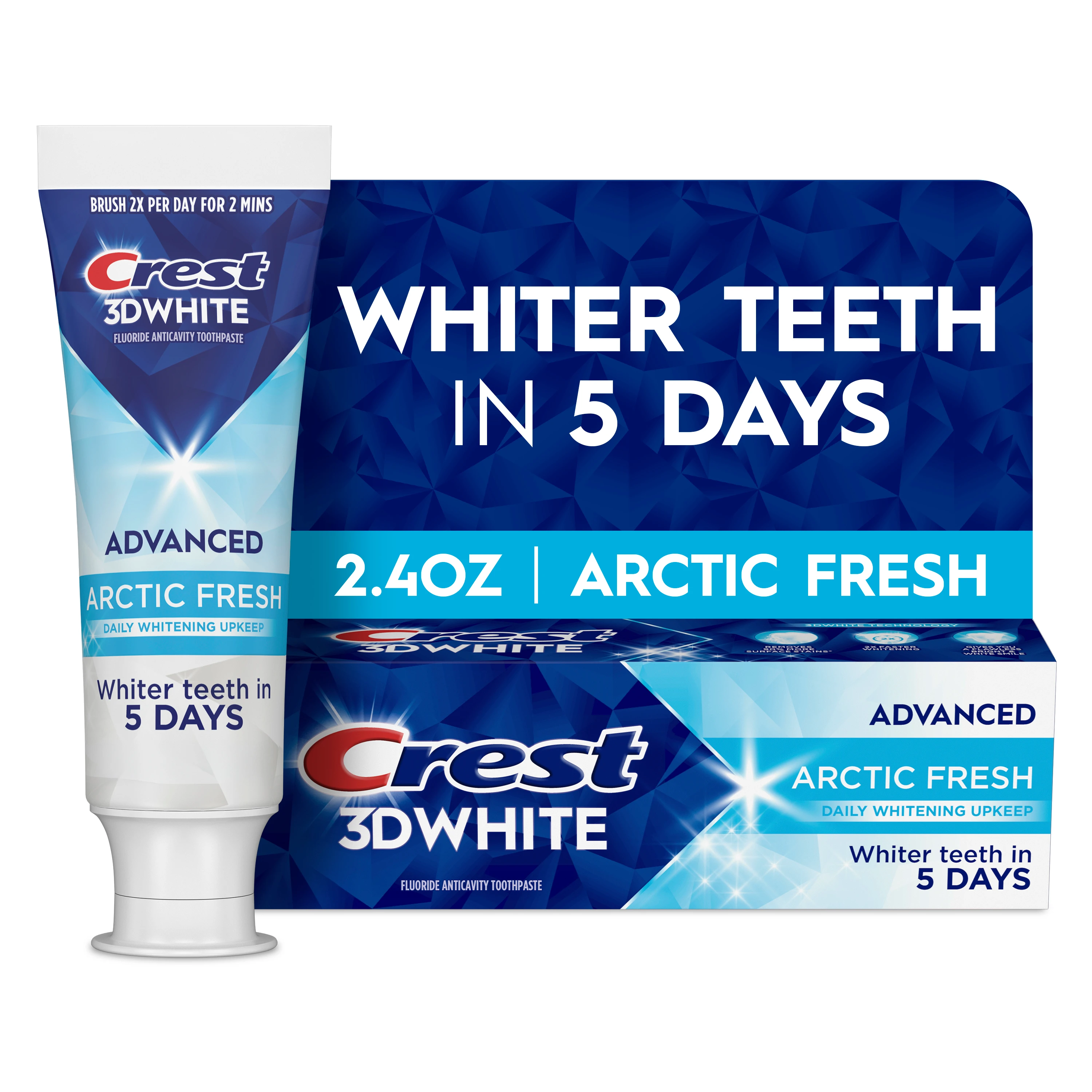 Crest 3DWhite Whitening Toothpaste, Advanced Arctic Fresh package