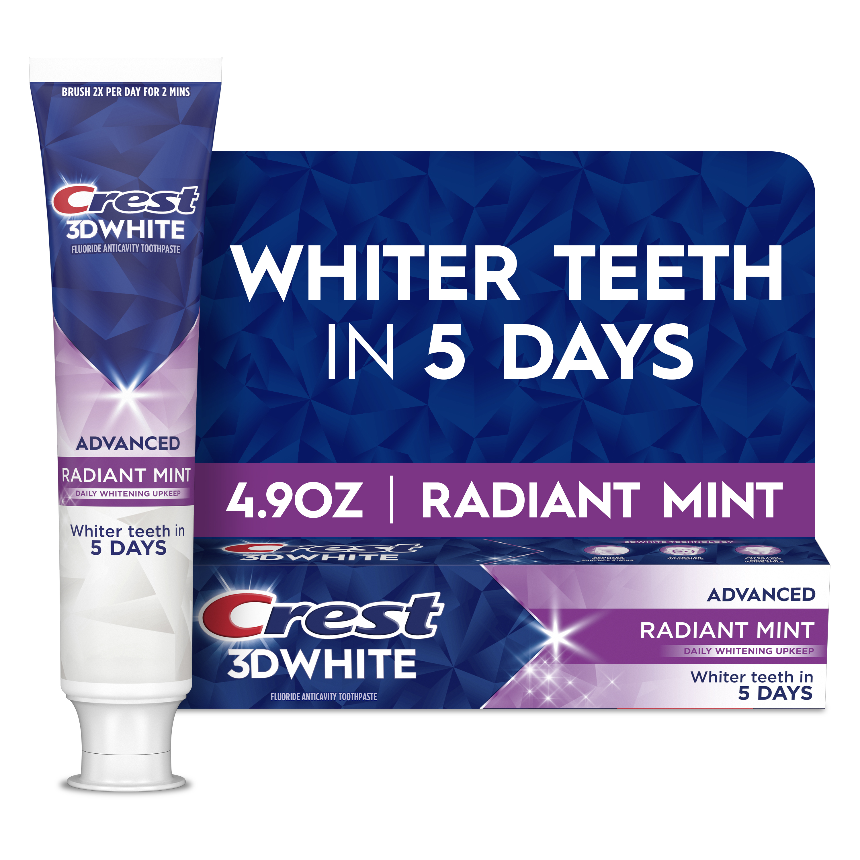 Crest 3DWhite Whitening Toothpaste, Advanced Radiant Mint
