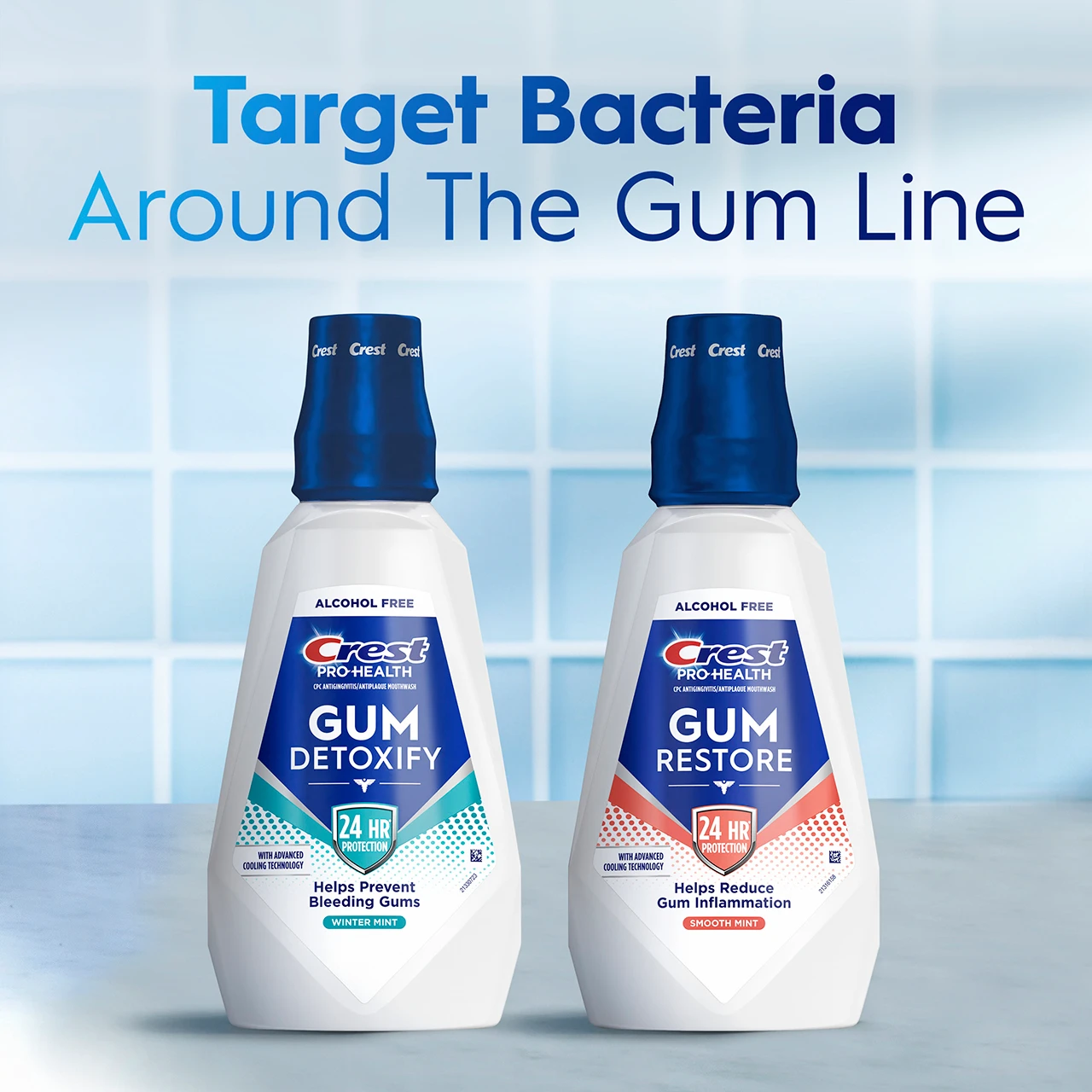 Target bacteria around the gum line