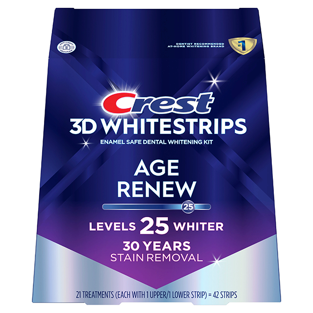 Crest 3DWhitestrips Age Renew At-home Teeth Whitening Kit