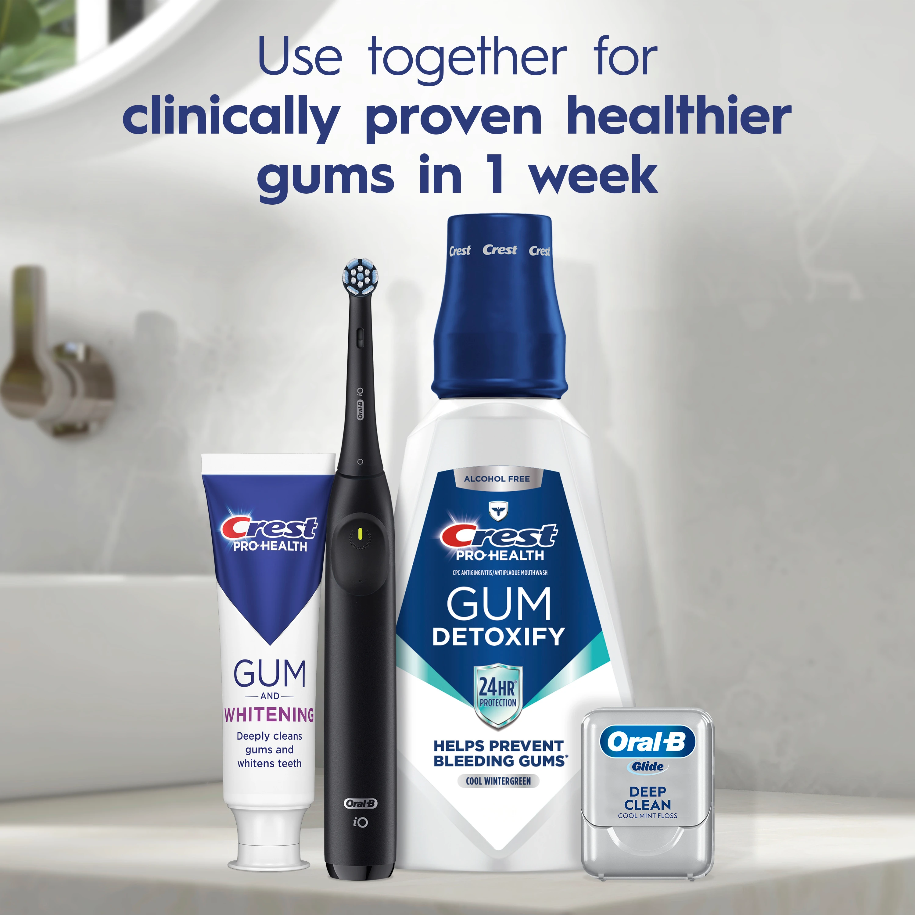 Use together for clinically proven healthier gums in 1 week