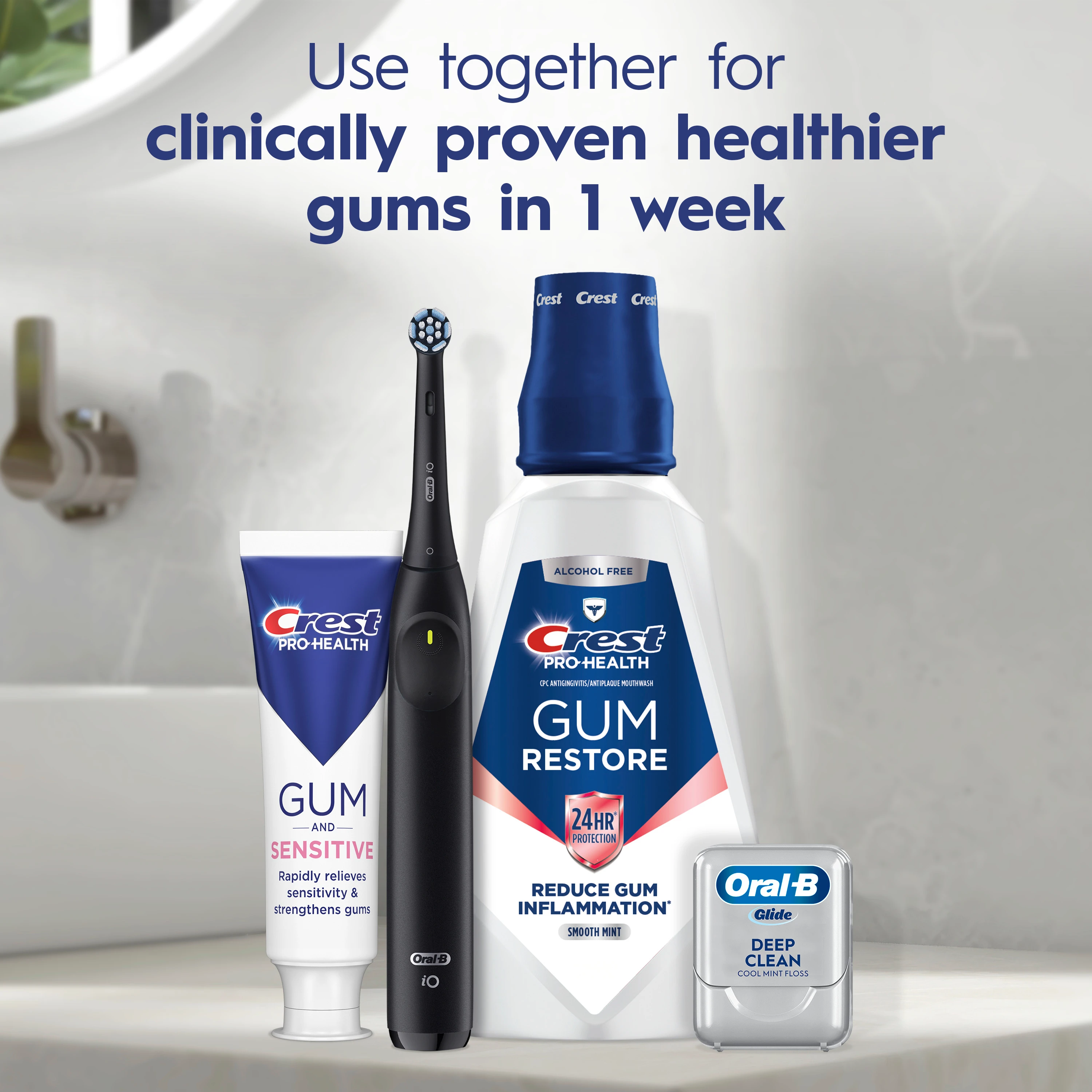 Use together for clinically proven healthier gums in 1 week