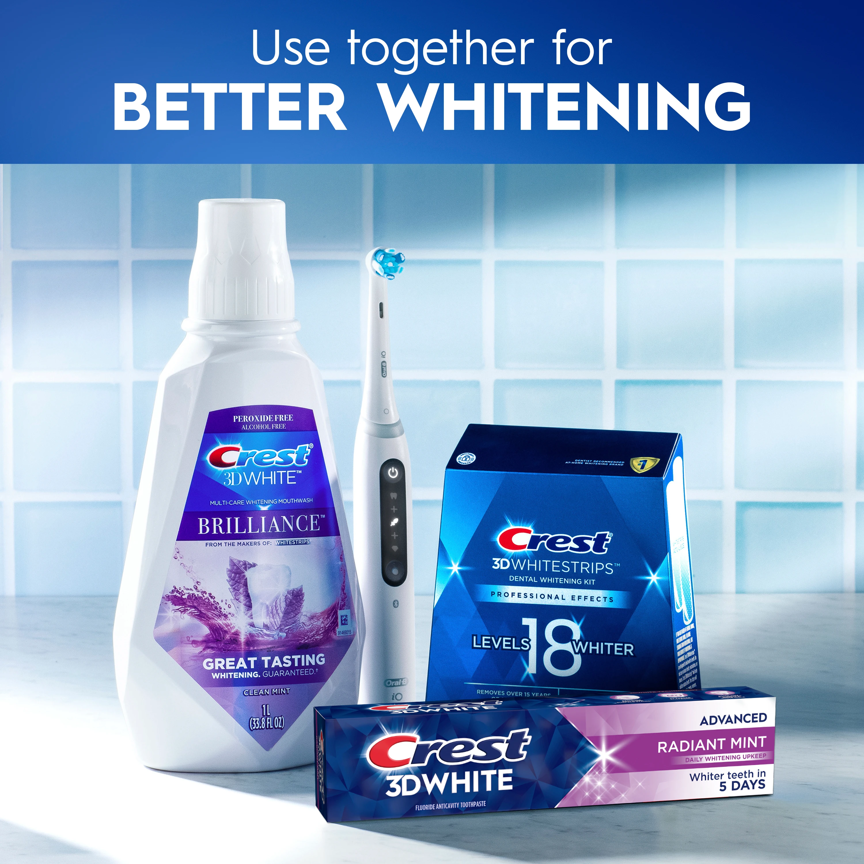 Crest Whitening Bundle. Use together for better whitening