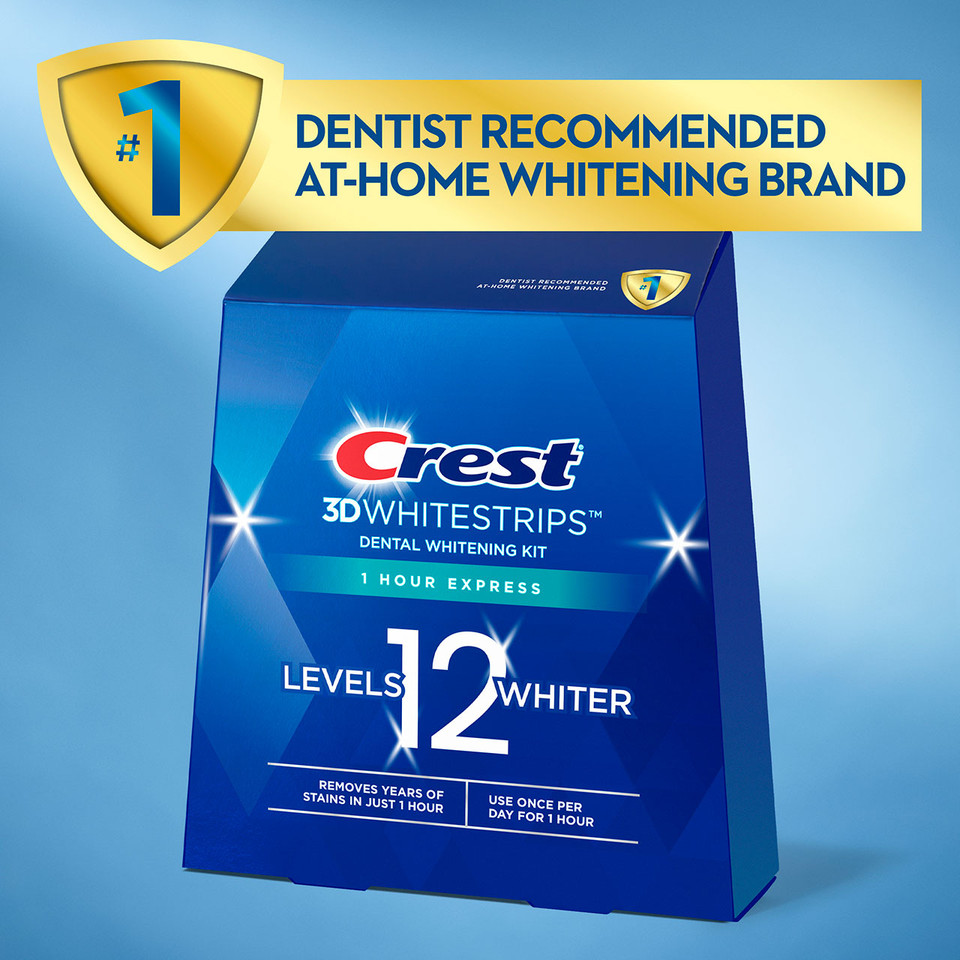 【タイムセール】クレスト　crest whitening Crest 3DWhitestrips Professional Bright, Enamel-Safe, No