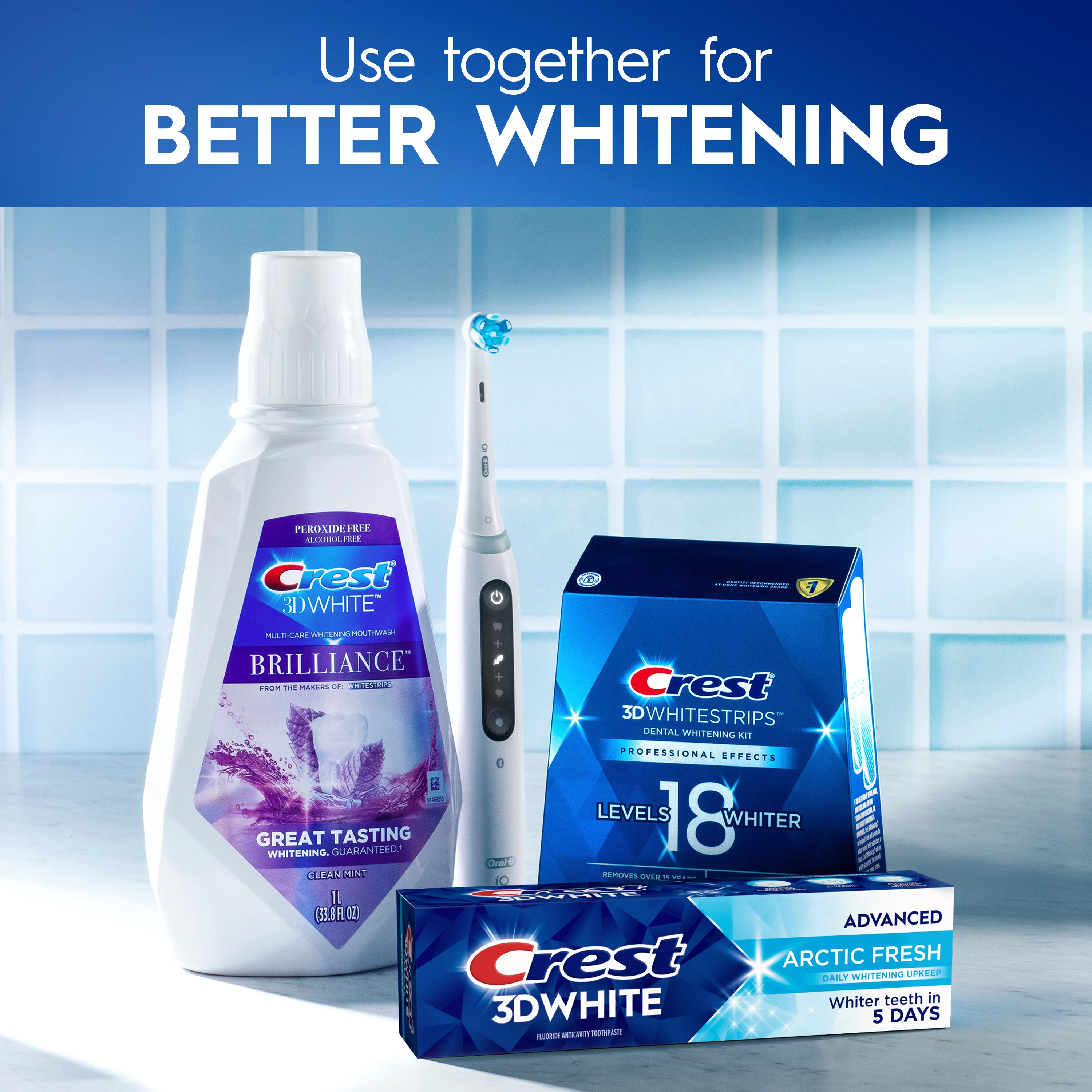 Crest Whitening Bundle. Use together for better whitening.