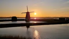 De zon op Texel ging gisteravond fraai onder - Frans Alderse Baas