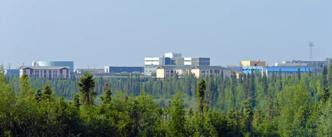 Het stadje Inuvik in het hoge noorden van Canada is de afgelopen tijd al door diverse hittegolven getroffen - Daniel Case