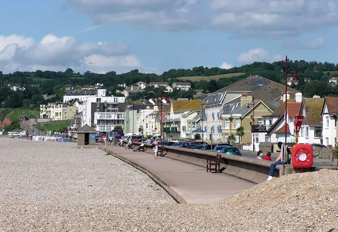 Seaton in Devon op een mooie dag - Arpingstone