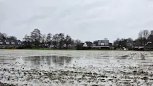 Beelden van bijna ondergelopen velden, dezer dagen in de buurt van het Groningse Eenrum - Jannes Wiersema