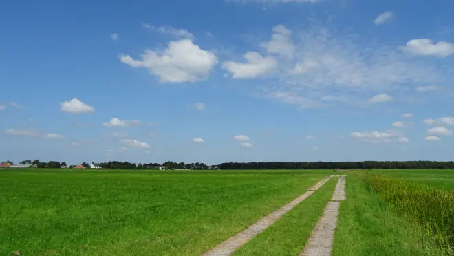 Kleine stapelwolkjes boven Friesland - Albert Thibaudier